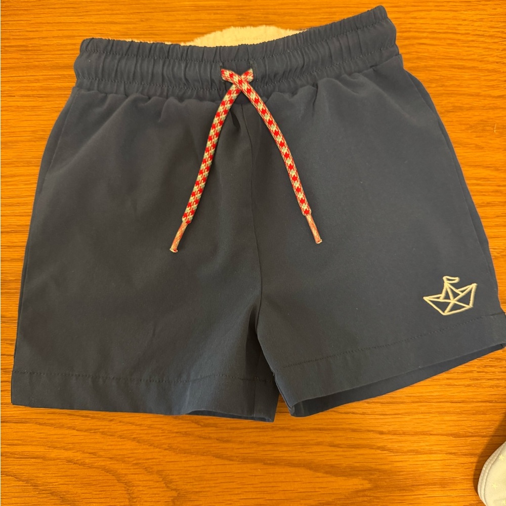 Little paper Navy Kids Shorts- 4T